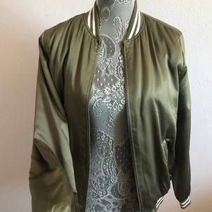 Forever 21 Olive green bomber jacket